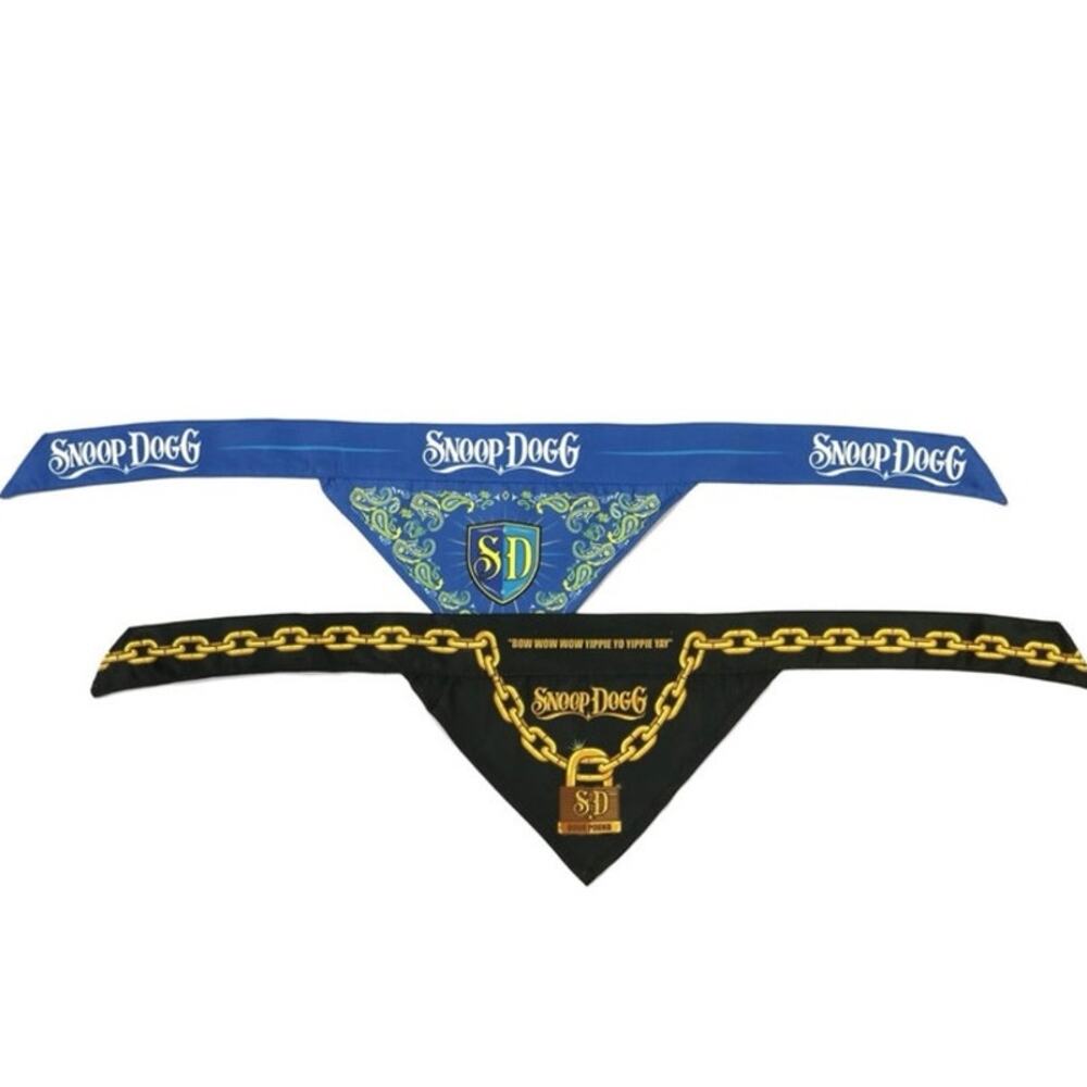 Deluxe Pet Bandana Set of 2, Adjustable Ties Halftime/Off The Chain, NWT medium